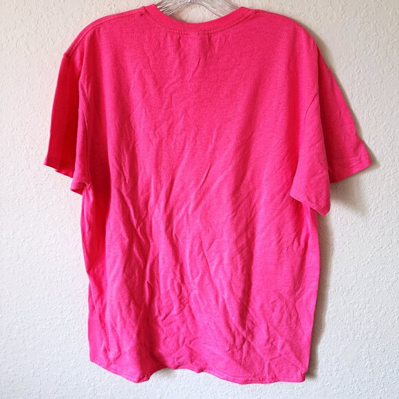 Duluth Minnesota Pink Native American Print T-Shirt L Delta Pro Weight - Picture 2 of 3